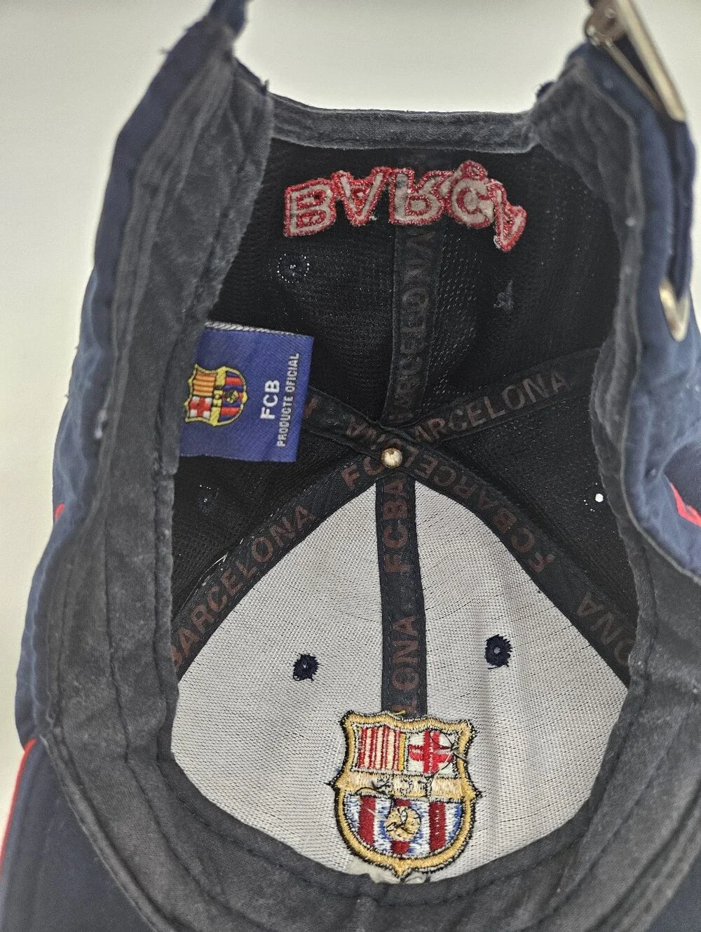 FC Barcelon Youth hook and loop cap hat blue and red